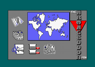 Global Commander (Amstrad CPC) screenshot: The main menu.