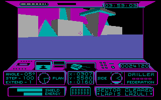 Space Station Oblivion (DOS) screenshot: This sector has been cleared (CGA)