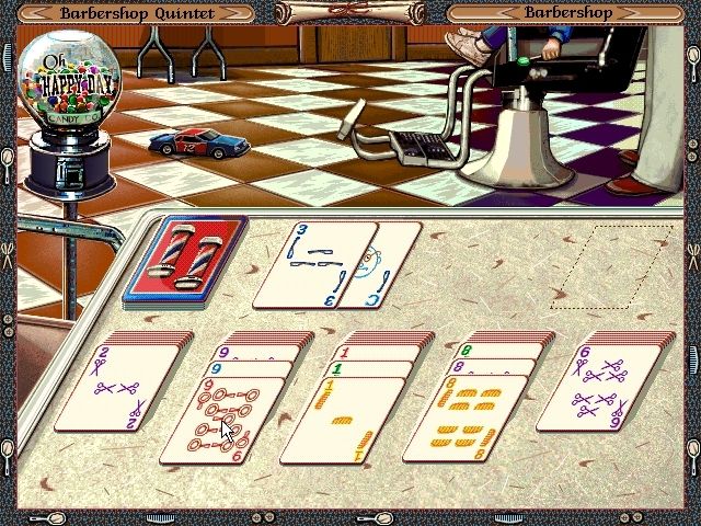 Hodj 'n' Podj (Windows 3.x) screenshot: Barbershop Quintet: A solitaire game