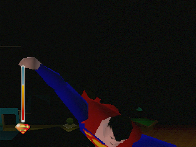 Superman (Nintendo 64) screenshot: One of the game's frequent glitches.