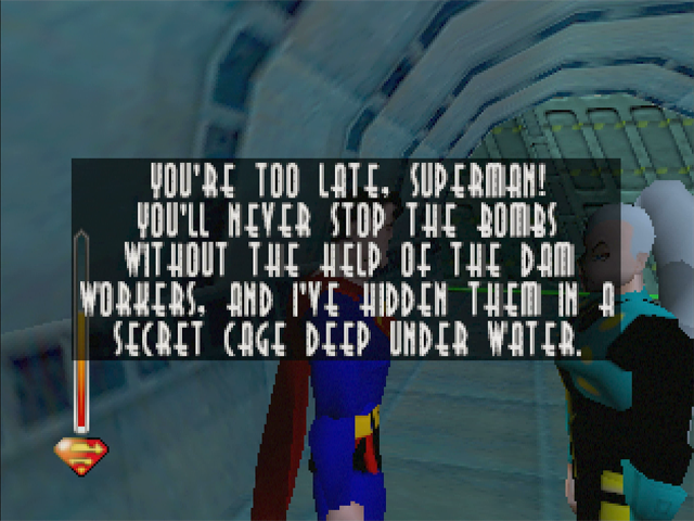 Superman (Nintendo 64) screenshot: Conversation with Mala.