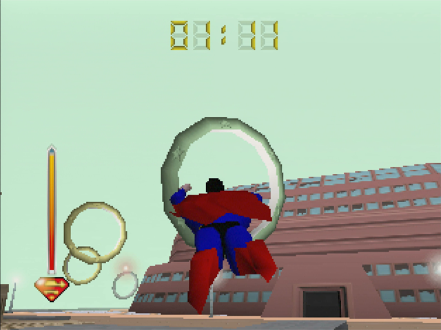 Superman (Nintendo 64) screenshot: The principal antagonist: rings.