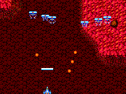 Blade Eagle 3-D (SEGA Master System) screenshot: Shooting a laser beam at enemies