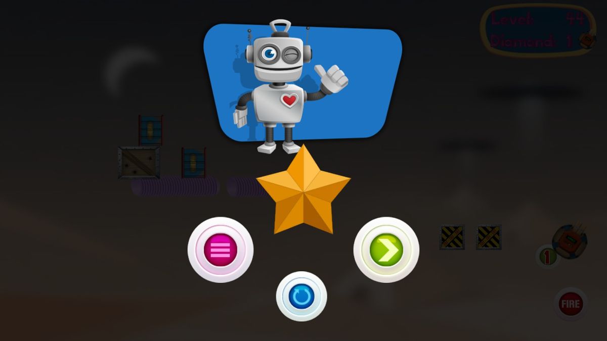Cyborg Detonator (Windows) screenshot: Better, I also got a gold star.
