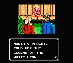 Ghost Lion (NES) screenshot: Maria and her parents