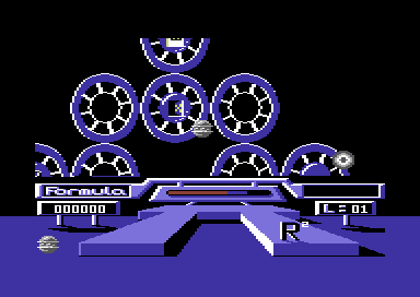 πr² (Commodore 64) screenshot: Moving around the cogs.