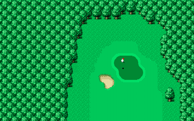 101-kaime no Approach Shot (PC-98) screenshot: Almost there!