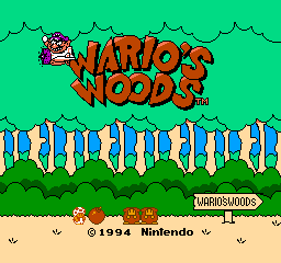Wario's Woods (NES) screenshot: Title screen