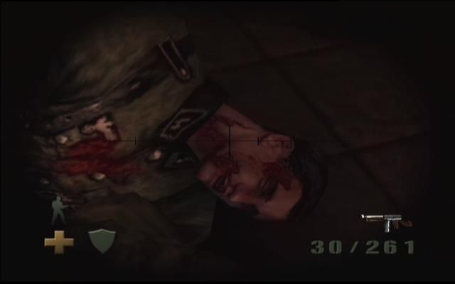 Return to Castle Wolfenstein: Tides of War (Xbox) screenshot: That zombie's last lunch