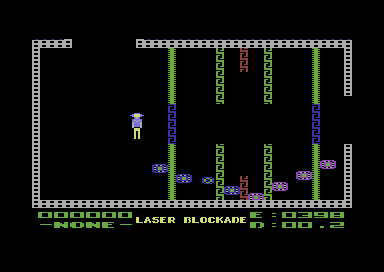 Mission on Thunderhead (Commodore 64) screenshot: Laser blockade.
