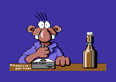 Werner: Let's go! (Commodore 64) screenshot: Title screen.