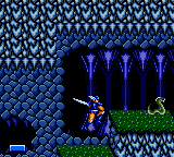 Ax Battler: A Legend of Golden Axe (Game Gear) screenshot: Inside a cave.