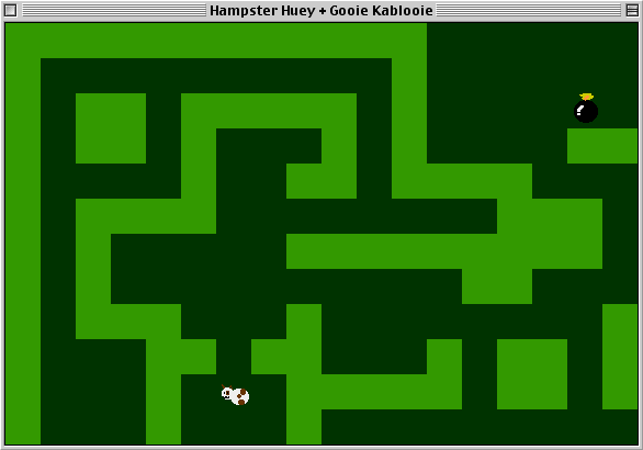Hampster Huey, and the Gooie Kablooie! (Macintosh) screenshot: Apparently I'm terrible at mazes.