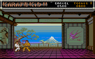 The Karate Kid: Part II - The Computer Game (Atari ST) screenshot: Let's fight.