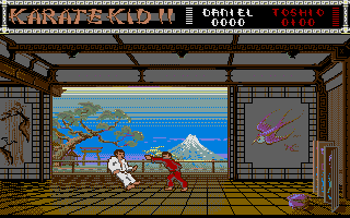 The Karate Kid: Part II - The Computer Game (Atari ST) screenshot: Good punch.