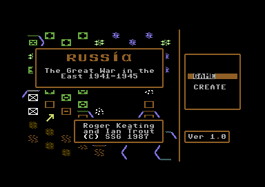 Russia: The Great War in the East 1941-1945 (Commodore 64) screenshot: Title screen.
