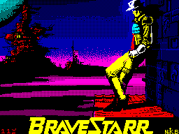 BraveStarr (ZX Spectrum) screenshot: Loading screen.