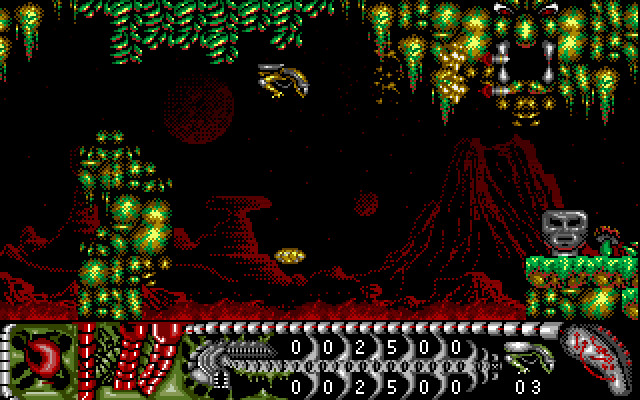 Alien World (Amiga) screenshot: Just flying around