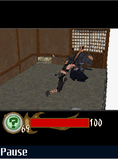Tenchu: Ayame's Tale 3D (J2ME) screenshot: Ayame's killed him.