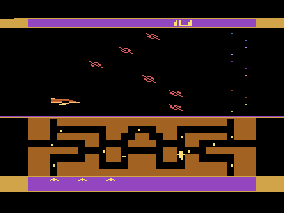 Flash Gordon (Atari 2600) screenshot: Spider warriors on the loose