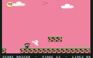 Hope to Hopp II (Commodore 64) screenshot: Wah! Ghost!