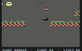 Hope to Hopp II (Commodore 64) screenshot: Lost a life
