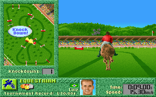 Summer Challenge (DOS) screenshot: Equestrian