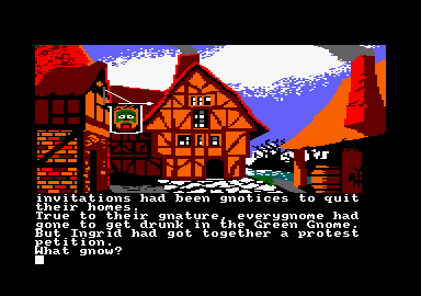 Ingrid's Back! (Amstrad CPC) screenshot: What now?