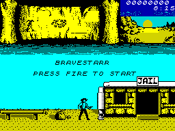 BraveStarr (ZX Spectrum) screenshot: Title screen.