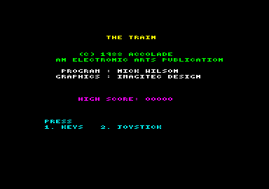 The Train: Escape to Normandy (Amstrad CPC) screenshot: Title screen.