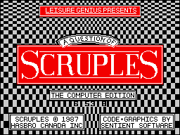 A Question of Scruples: The Computer Edition (ZX Spectrum) screenshot: Loading screen.