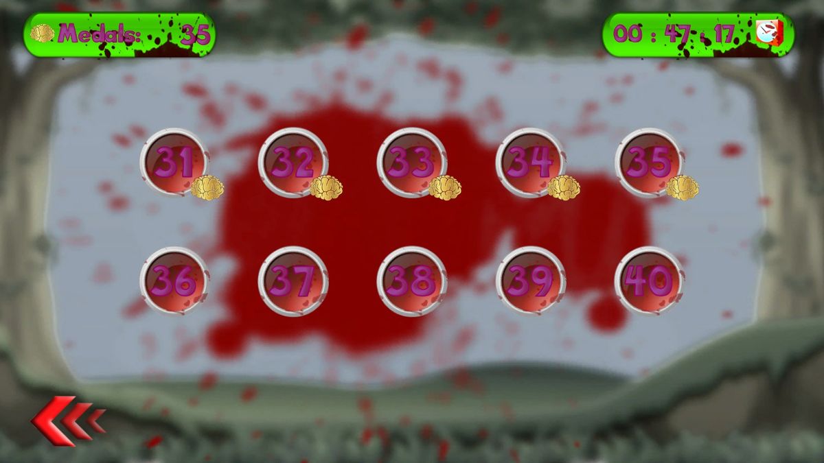 Zombie Boom (Windows) screenshot: Level selection