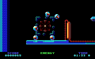 Sky Cat (DOS) screenshot: The probe was destroyed