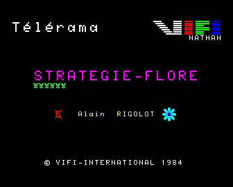 Télérama N°2 (Philips VG 5000) screenshot: (Stratégie-Flore) An animated title screen