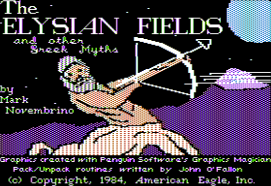 The Elysian Fields and Other Greek Myths (Apple II) screenshot: Title Screen