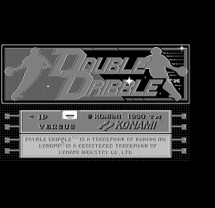 Double Dribble (DOS) screenshot: Title screen (Hercules Monochrome)