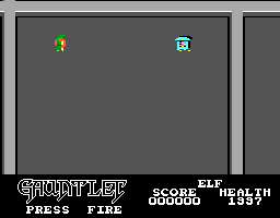 Gauntlet (DOS) screenshot: Starting a new game (EGA)