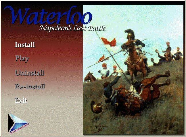 Waterloo: Napoleon's Last Battle (Windows) screenshot: Install screen