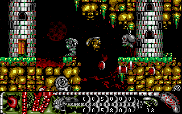 Alien World (Amiga) screenshot: Fighting multiple enemies