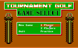 Arnold Palmer Tournament Golf (DOS) screenshot: Main Menu.