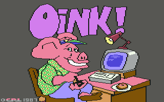 Oink! (Commodore 64) screenshot: Moo!