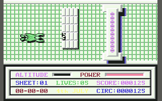 Oink! (Commodore 64) screenshot: Playing Rubbishman