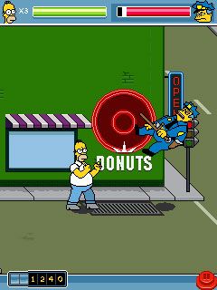 The Simpsons Arcade (J2ME) screenshot: Boss battle