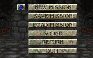 Chill Manor (DOS) screenshot: Main menu