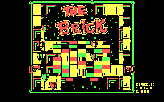 The Brick (DOS) screenshot: Title Screen.