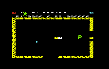 Tower of Evil (VIC-20) screenshot: Some rooms have treasure in them.