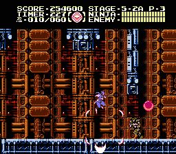 Ninja Gaiden III: The Ancient Ship of Doom (NES) screenshot: Stage 5-2 action