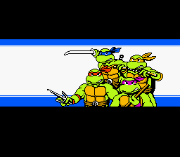 Teenage Mutant Ninja Turtles III: The Manhattan Project (NES) screenshot: Here are the turtles.