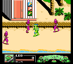 Teenage Mutant Ninja Turtles III: The Manhattan Project (NES) screenshot: The 3rd game is very similar to the 2nd one, but has some better graphics.