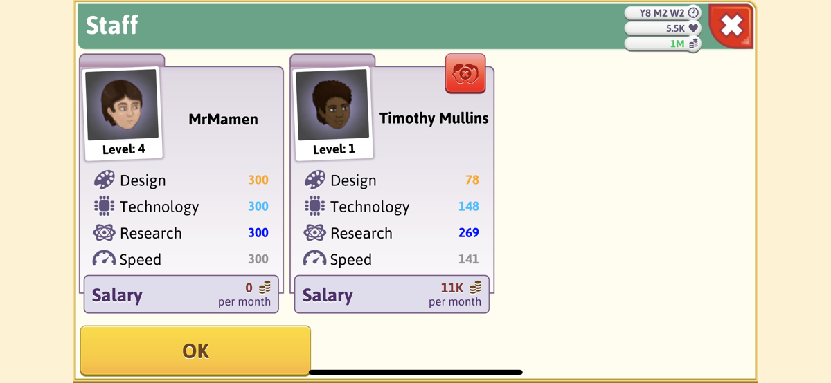 Screenshot of Game Dev Tycoon (iPhone, 2012) - MobyGames